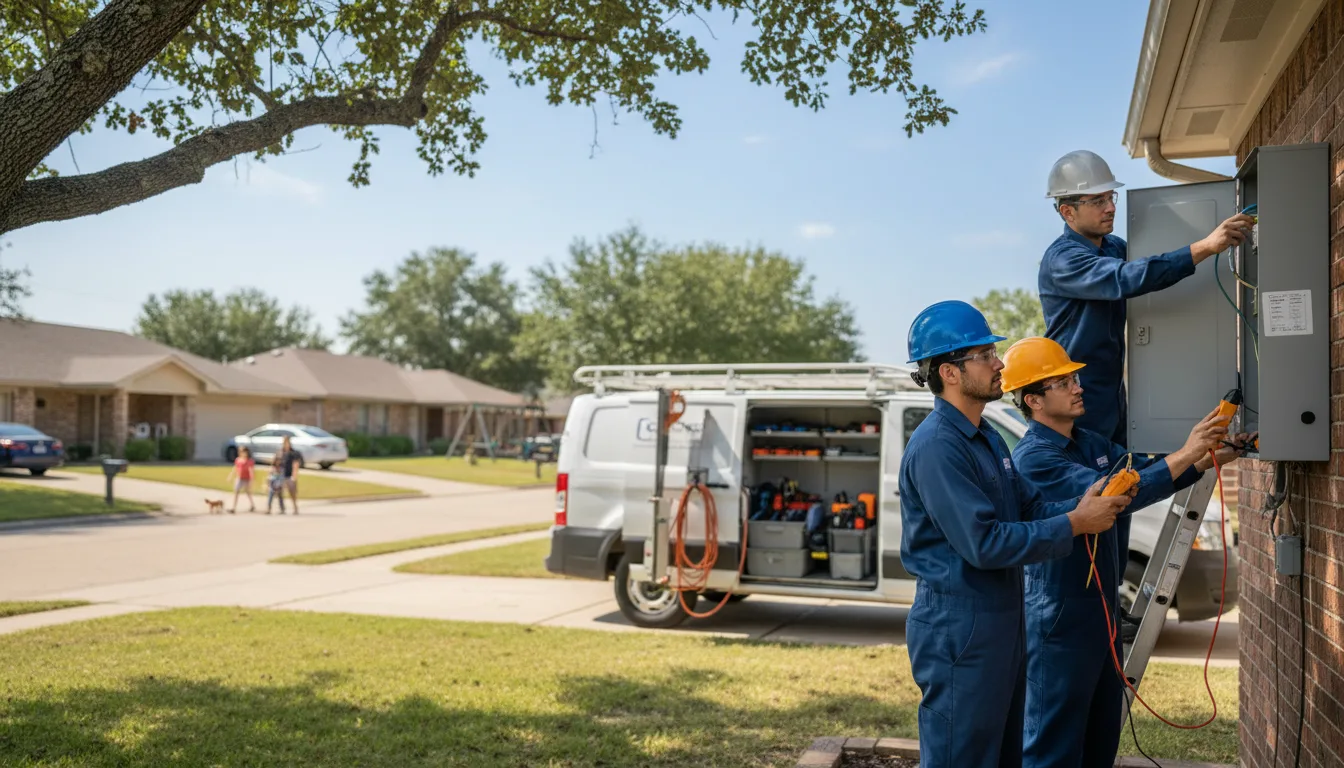 Certified electrician providing emergency electrical services in Windthorst, TX